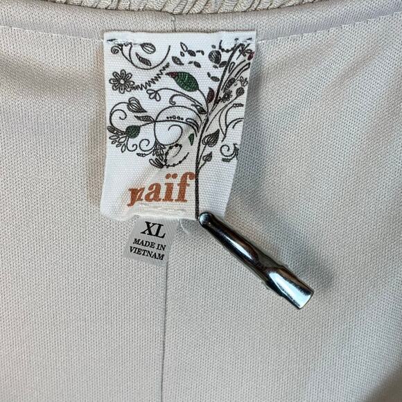 Boho Tiered Midi Dress Pale Grey  Relaxed Fit Size XL Fairy Lagenlook - Picture 6 of 8